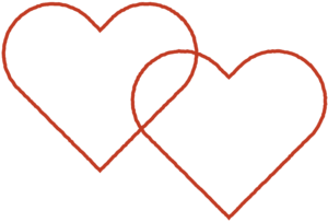 2 interlocking hearts